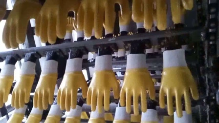 Guantes totalmente amarillos recubiertos de nitrilo Mano de obra Guante de trabajo de jardinería