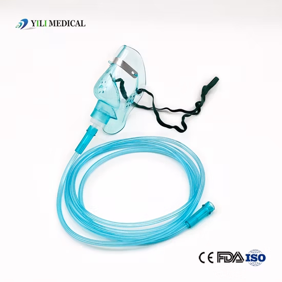 La fábrica CE e ISO aprueban la máscara de oxígeno médica desechable del hospital